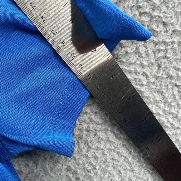 Time and Tru Womens Top Medium‎ 8/10 Blue Pullover Short Sleeve Shirt Lot of 2 - Picture 6 of 11